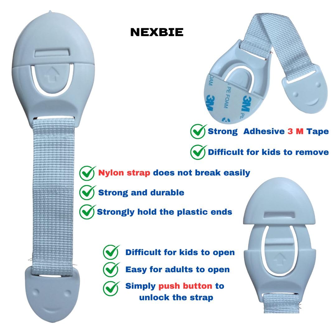 NEXBIE Baby Safety Kit with 2m Edge Guard, Corner Guards, Socket Guards & Child Safety Locks