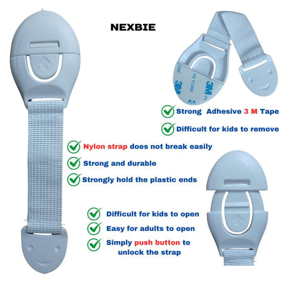 NEXBIE Baby Safety Kit with 2m Edge Guard, Corner Guards, Socket Guards & Child Safety Locks