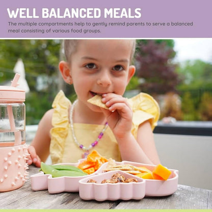melii Divided Silicone Suction Plate for Baby & Toddlers