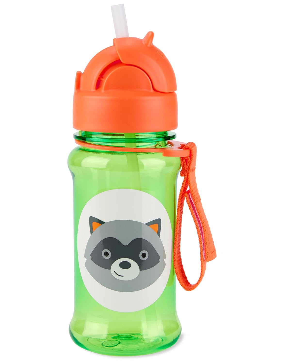 Skip Hop Zoo Straw Bottle for Kids, BPA-Free & PVC-Free Flip-Top Straw Sipper