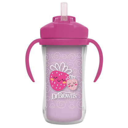 Dr. Brown's 10oz/300ml Insulated Straw Cup for Kids, 12M+