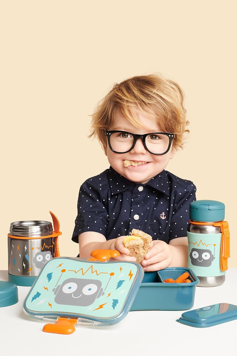 Skip Hop Spark Style Lunch Kit, 4-Piece Lunch Container Set, 700ml, BPA-Free