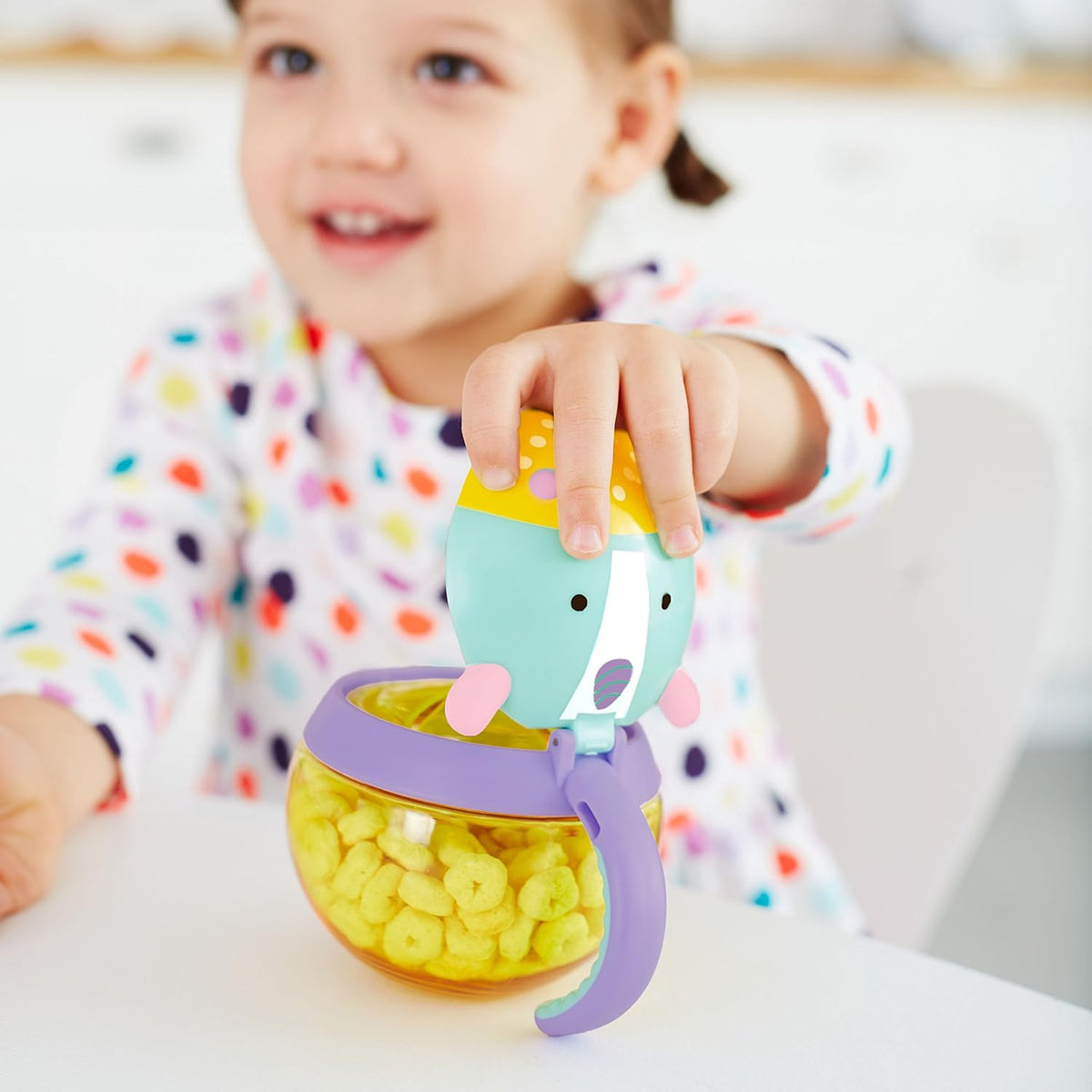 Skip Hop Zoo Snack Cup, BPA-Free, No-Spill Snack Container